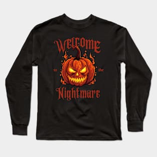 Halloween | Funky Devil Pumpkin Long Sleeve T-Shirt